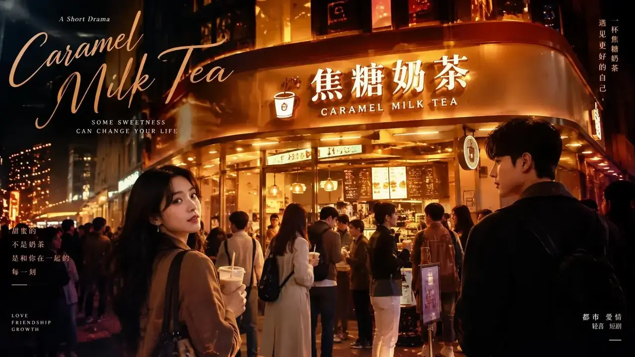 黄果AI短剧《重生之奶茶大亨》首屏推荐图
